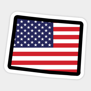 Colorado State Shaped Flag Background Sticker